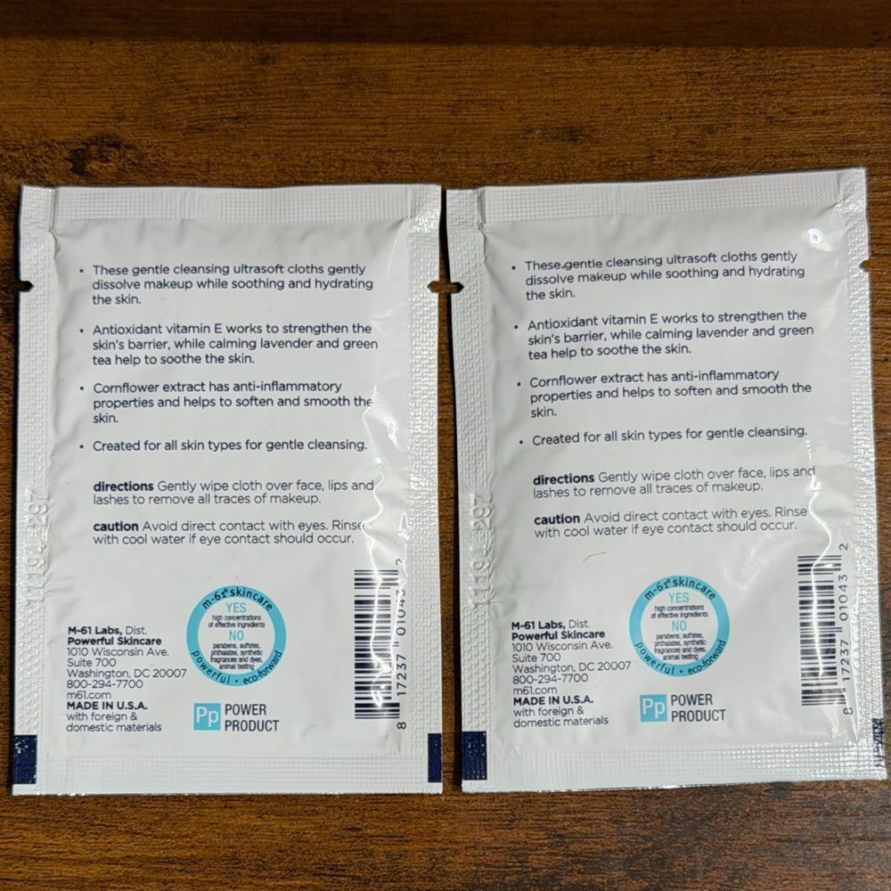 M-61 Powerful Skincare Sample Bundle PowerGlow Peel + Hydraboost Pads + Bag NEW - Picture 6 of 12